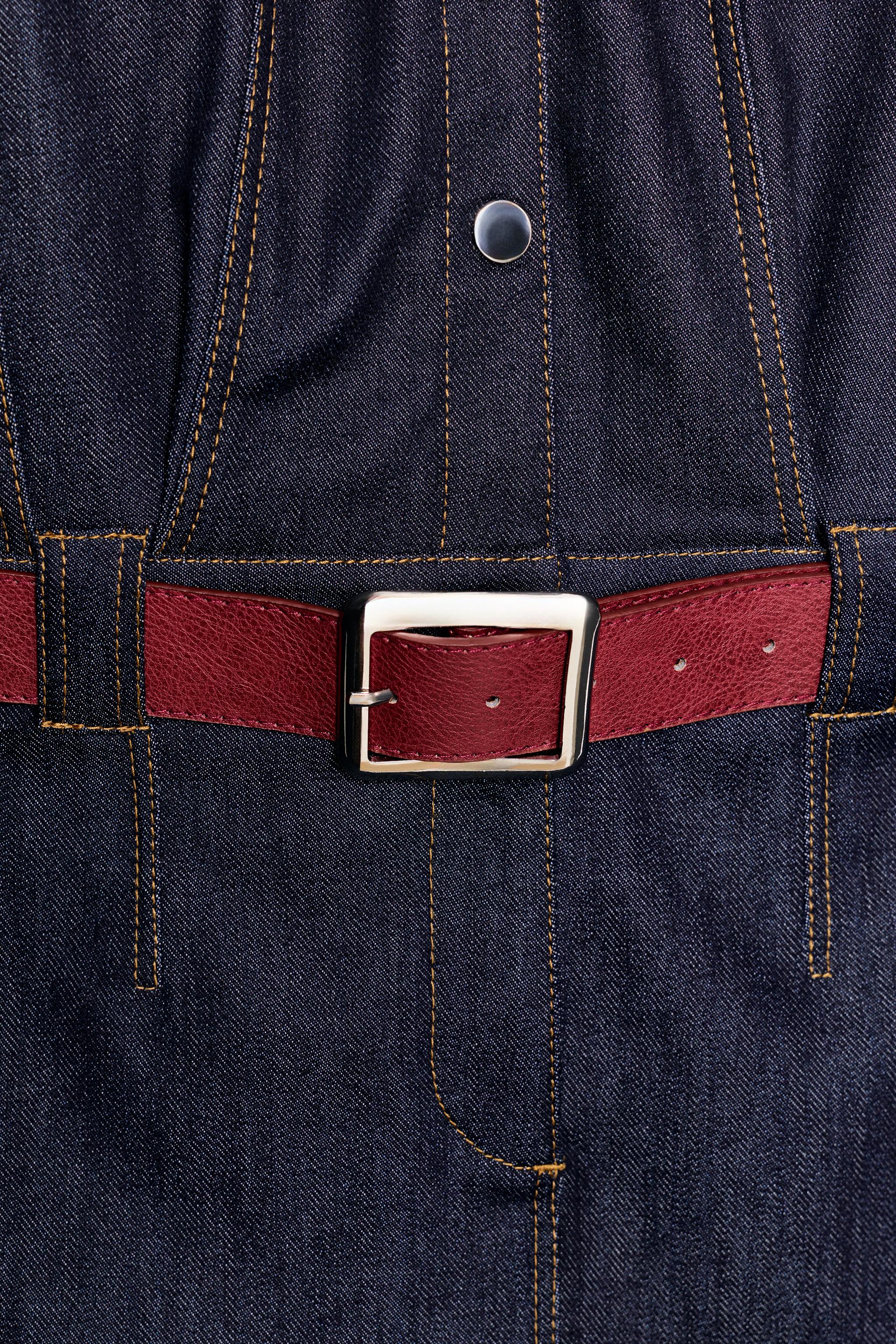 Z1975 SHORT DENIM BELTED DRESS